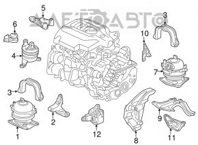 Rear Engine Mount Acura MDX 14-20