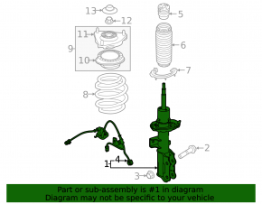 Front right shock absorber Kia EV6 22-24 AWD, electric
