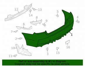 Subaru WRX 15-21 rear bumper
