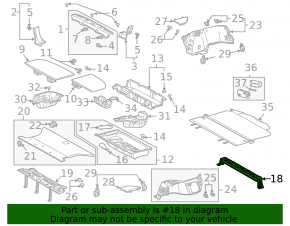 Boot mount reinforcement for Lexus RX300 RX330 RX350 RX400h 04-09