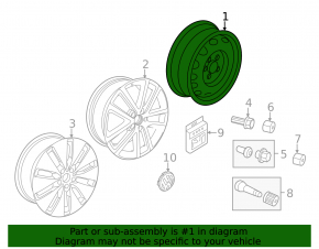 Spare tire spare wheel R16 VW Beetle 12-19