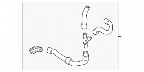 Cooling system hose VW Jetta 19-21 1.4T with tee