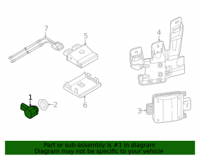 Front bumper parking sensors, internal, for Audi A3 22-25, ready for painting