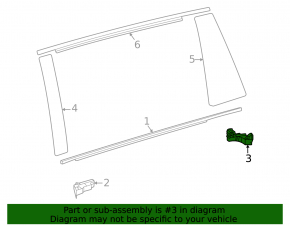 Toyota Sienna 21-24 rear left door casing seal