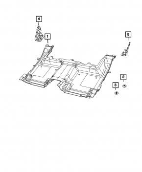 Jeep Grand Cherokee WL 22-25 PHEV 2nd Row Floor Mat, Black