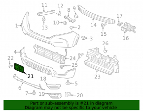 Front License Plate Area Honda CRV 17-19