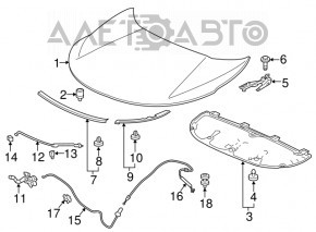 Rear hood release cable for Honda CRV 17-22