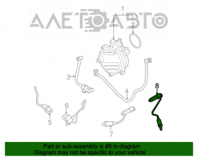 Lambda probe left second BMW X5 E70 07-13 325mm