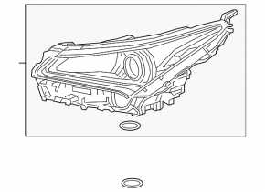 Headlight front left Lexus NX200t NX300h 15-17 halogen+LED, Base