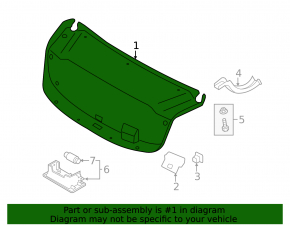Hyundai Azera 12-17 trunk lid trim