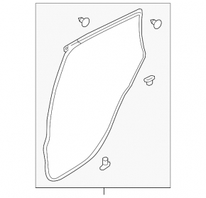 Door seal rear right Nissan Versa Note 13-19