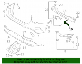 Right rear bumper reinforcement bracket for Kia K5 21-24