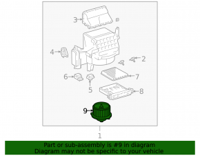 Lexus RX300 RX330 RX350 RX400h 04-09 Heater Fan Motor