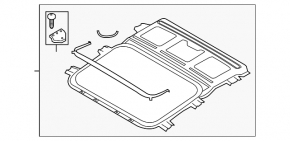 The hatch mechanism frame of the Audi A4 B8 08-16 sedan