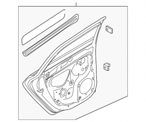 Rear left door assembly for Audi A3 8V 19-20 4D