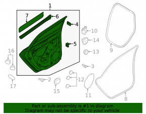 Rear left door assembly for Audi A3 8V 19-20 4D