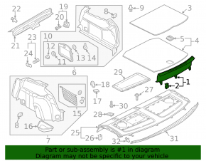 Audi A3 8V 15-20 4d, 5d trunk opening trim