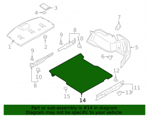 Trunk floor Subaru Legacy 15-19