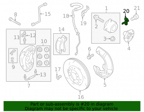 ABS sensor rear left Porsche Cayenne 958 11-17
