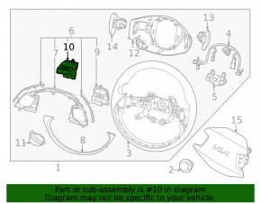 Left steering wheel control buttons for Kia Niro 23-26 HEV, PHEV