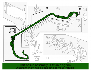 Air conditioner tube condenser-compressor Hyundai Veloster 12-17