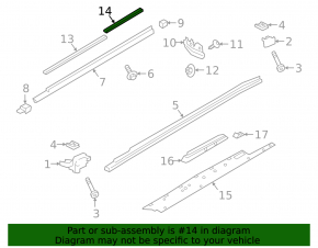 Rear right door sill trim for Porsche Cayenne 19-26