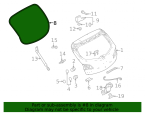 Mazda3 MPS 09-13 Trunk Door Seal