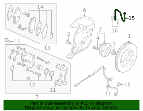Front left brake hose Mazda CX-3 16-21