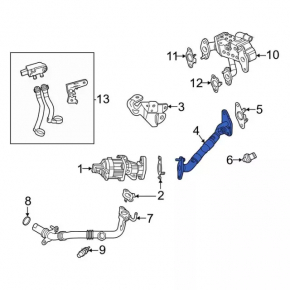 EGR pipe Ford Edge 18-22 2.0T