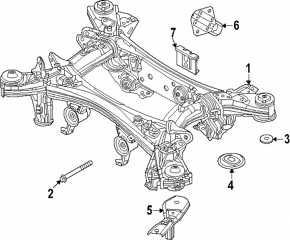 Rear subframe Mazda CX-90 24-26 PHEV