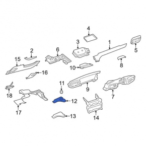 Front panel trim START-STOP Ford Explorer 20-24 gray, scratches