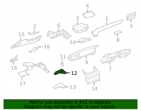 Front panel trim START-STOP Ford Explorer 20-24 gray, scratches