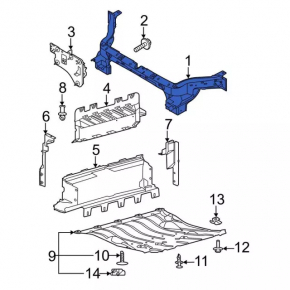 TV top bar Ford Mustang Mach-E 21-23 with eyelashes
