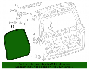 Rubber Seal for Tailgate Ford Bronco Sport 21-25