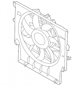 Diffuser radiator shroud assembly BMW X3 F25 13-17 2.0T