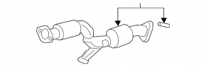 Exhaust line middle part with catalytic converter Honda Insight 19-22