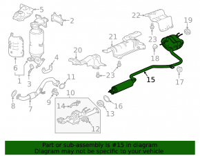 Exhaust line middle and rear with barrel Honda Accord 18-22 2.0 hybrid