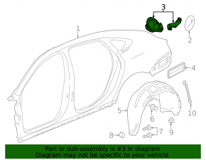 Fuel filler flap with housing Chevrolet Impala 14-20