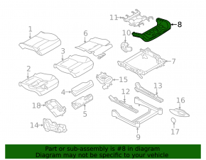 Volvo XC60 18-25 driver's seat knee support adjustment motor without frame