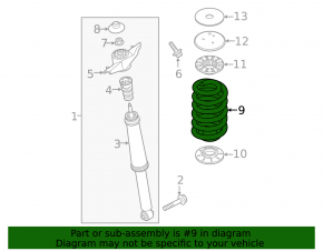 Spring rear left Volvo XC40 19-25
