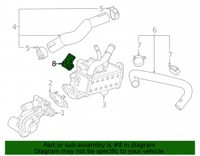 Exhaust Gas Pressure Sensor EGR Valve Kia Niro 23- HEV, PHEV