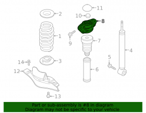 Shock absorber support rear left VW Passat b7 12-15 USA
