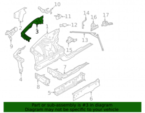 TV eyelash right upper BMW 3 F30 12-18
