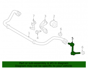 Front left stabilizer link for Lexus LS 07-17