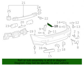 Rear bumper mount, outer right, Lexus IS250 IS350 06-13