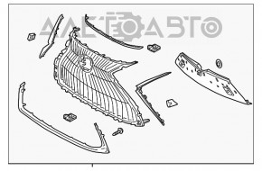 Radiator grill grill Lexus ES300h 21-25 for parking sensors