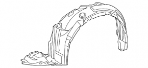 Front left fender liner for Toyota Corolla 14-19