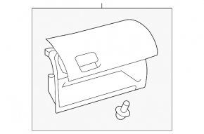 Glove box, glove compartment upper Toyota Prius V 15-17, black leather