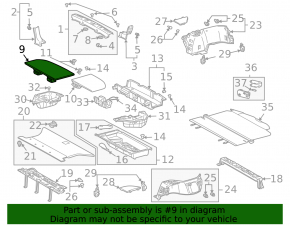 Rear right trunk liner for Lexus RX300 RX330 RX350 RX400h 04-08, gray