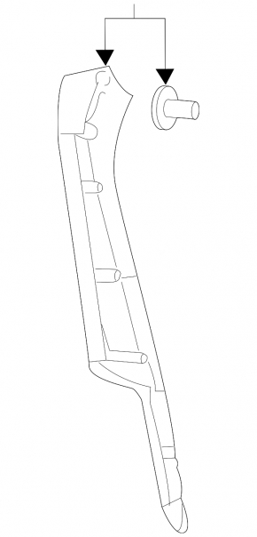 Trunk door molding left Subaru Forester 19-24 SK